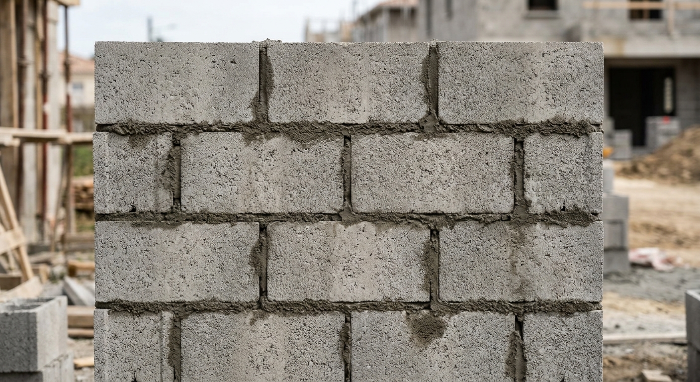 Construction de mur porteur en parpaings