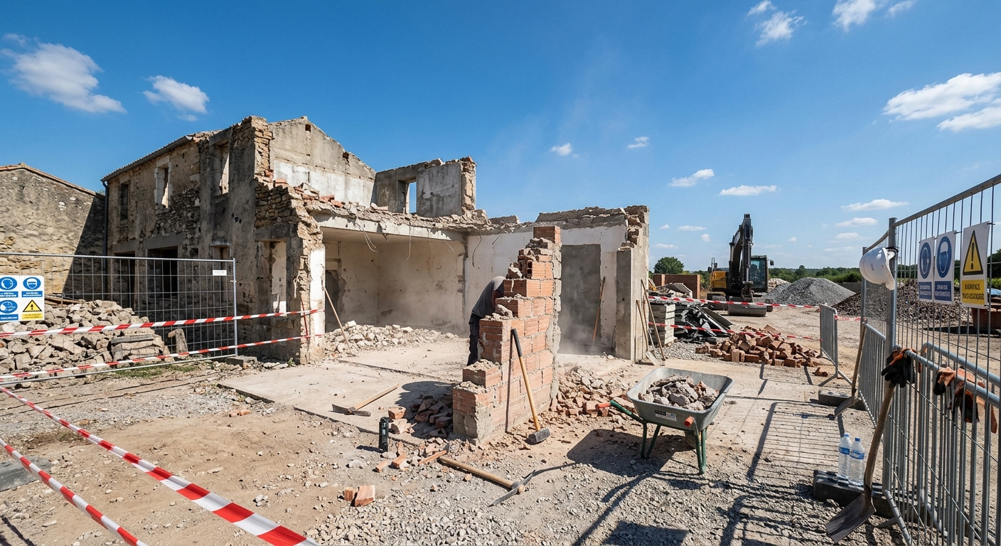 Chantier de démolition professionnel et sécurisé à Manosque